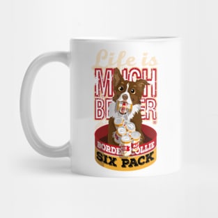 Six Pack Border Collie - Brown Mug